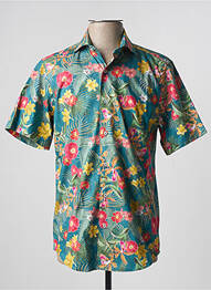 Chemise manches courtes imprimé tie and dye vert NZ RUGBY VINTAGE homme