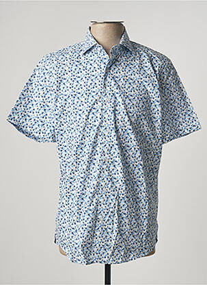 Chemise manches courtes coupe cintrée bleu NZ RUGBY VINTAGE homme