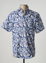 Chemise manches courtes coupe cintrée bleu NZ RUGBY VINTAGE homme
