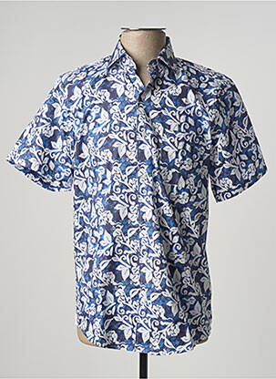 Chemise manches courtes coupe cintrée bleu NZ RUGBY VINTAGE homme