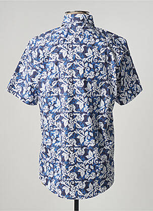 Chemise manches courtes coupe cintrée bleu NZ RUGBY VINTAGE homme
