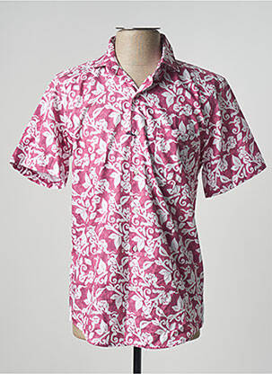 Chemise manches courtes coupe cintrée rouge NZ RUGBY VINTAGE homme