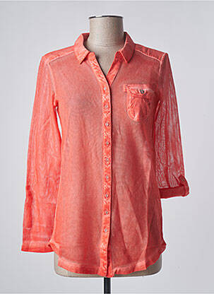 Chemisier coupe droite manches longues orange SANDWICH femme