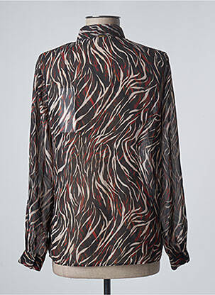 Chemisier coupe fluide manches longues marron IKKS femme