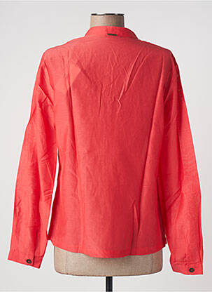 Blouse légère et transparente manches longues orange ONE STEP femme