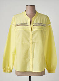 Chemisier coupe droite manches longues jaune ONE STEP femme