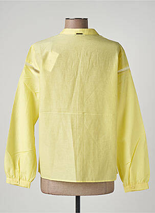 Chemisier coupe droite manches longues jaune ONE STEP femme