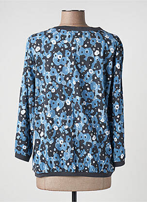 Blouse tissage popeline manches 3/4 bleu SANDWICH femme