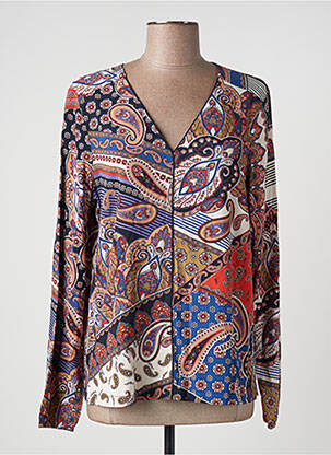 Blouse tissage popeline manches longues bleu SANDWICH femme