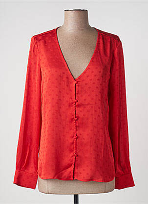 Chemisier coupe fluide manches longues rouge I.CODE (By IKKS) femme