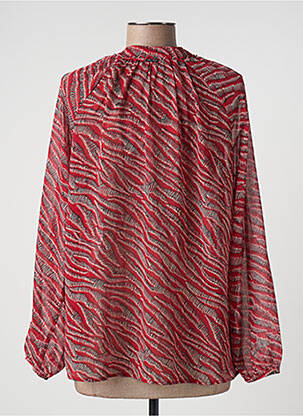 Blouse légère et transparente manches longues rouge ONE STEP femme