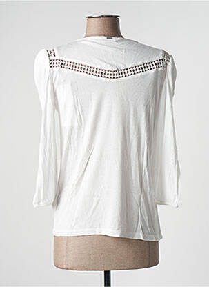 Top tissage jersey manches longues blanc IKKS femme