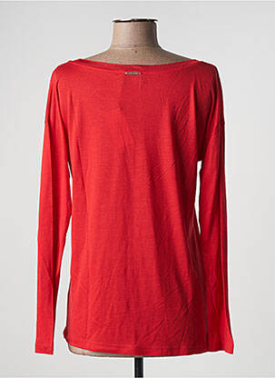 Top tissage jersey manches longues rouge ONE STEP femme