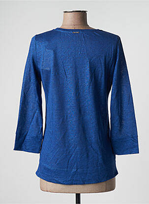 Top coupe cintrée manches longues bleu ONE STEP femme