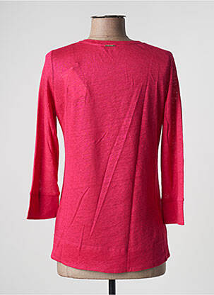 Top coupe cintrée manches longues rose ONE STEP femme