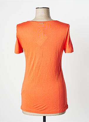 Top tissage jersey manches courtes orange ONE STEP femme