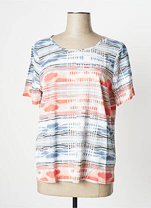 Blouse tissage popeline manches courtes bleu SANDWICH femme