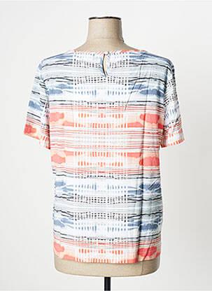 Blouse tissage popeline manches courtes bleu SANDWICH femme