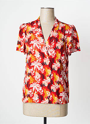 Chemisier manches courtes manches courtes rouge I.CODE (By IKKS) femme