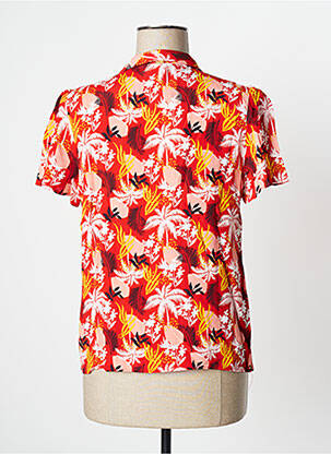 Chemisier tissage crêpe manches courtes rouge I.CODE (By IKKS) femme