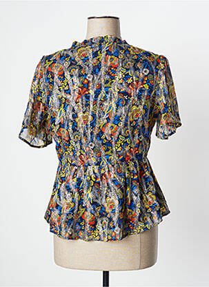 Blouse légère et transparente manches courtes bleu ONE STEP femme