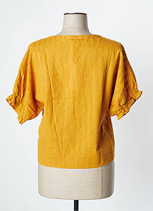 Chemisier coupe droite manches courtes jaune I.CODE (By IKKS) femme