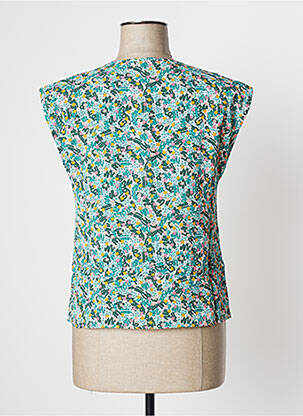 Top imprimé fantaisie manches courtes vert I.CODE (By IKKS) femme