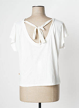 Top tissage jersey manches courtes blanc I.CODE (By IKKS) femme