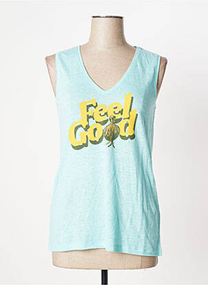 Top stretch sans manche bleu ONE STEP femme