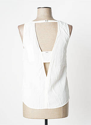 Top tissage crêpe sans manche beige IKKS femme
