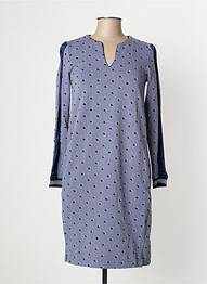 Robe mi-longue manches longues manches longues bleu SANDWICH femme