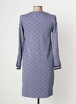 Robe mi-longue manches longues manches longues bleu SANDWICH femme