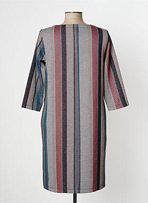 Robe mi-longue manches 3/4 manches 3/4 gris SANDWICH femme
