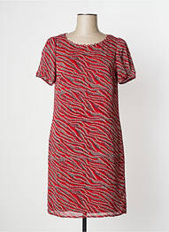 Robe courte manches courtes manches courtes rouge ONE STEP femme