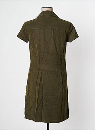 Robe courte manches courtes manches courtes vert ONE SPIRIT femme