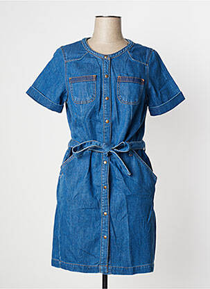 Robe courte manches courtes manches courtes bleu ONE STEP femme