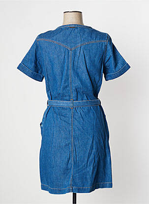 Robe courte manches courtes manches courtes bleu ONE STEP femme