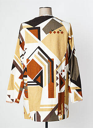 Manteau long coupe cintrée sans capuche beige ONE STEP femme