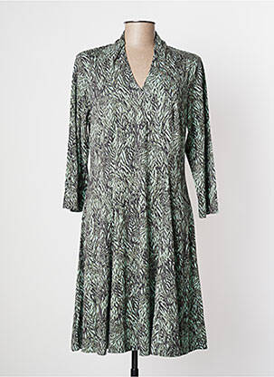Robe mi-longue vert SANDWICH pour femme