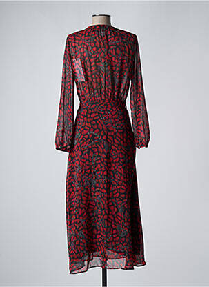 Robe longue manches longues manches longues rouge IKKS femme