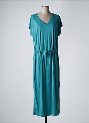 Robe mi-longue manches courtes manches courtes bleu SANDWICH femme