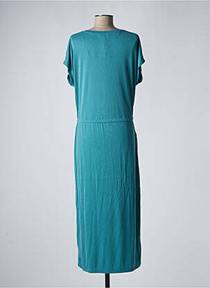 Robe mi-longue manches courtes manches courtes bleu SANDWICH femme