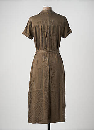 Robe mi-longue manches courtes manches courtes vert I.CODE (By IKKS) femme