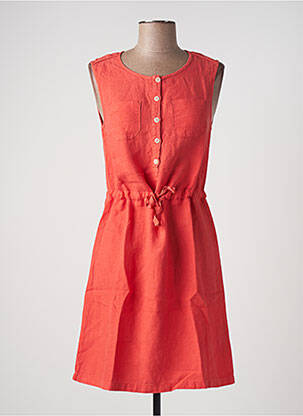 Robe mi-longue sans manche sans manche rouge ONE STEP femme