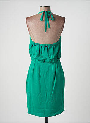 Robe mi-longue sans manche sans manche vert IKKS femme