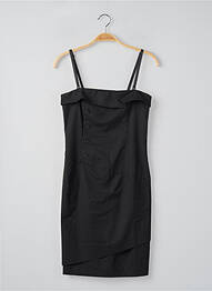 Robe courte fermeture zippée au dos sans manche noir IKKS femme