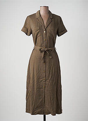 Robe mi-longue vert I.CODE (By IKKS) pour femme