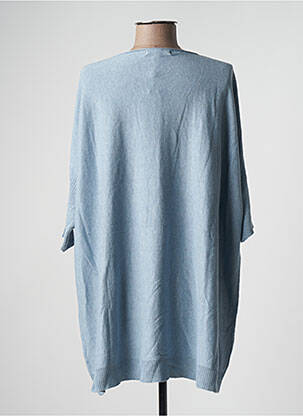Pull tunique tissage chiné manches longues bleu SANDWICH femme