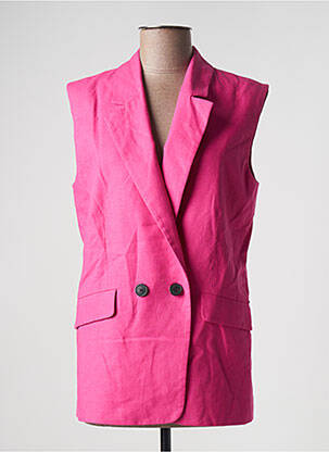 Veste casual col tailleur rose IKKS femme