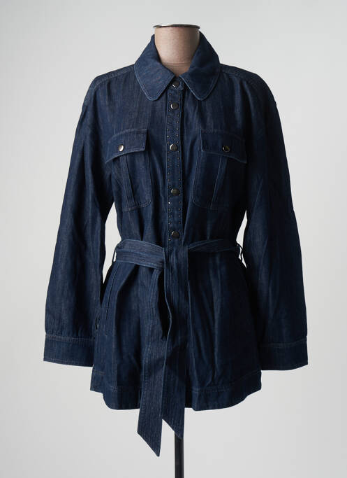 Veste casual col chemisier bleu I.CODE (By IKKS) femme